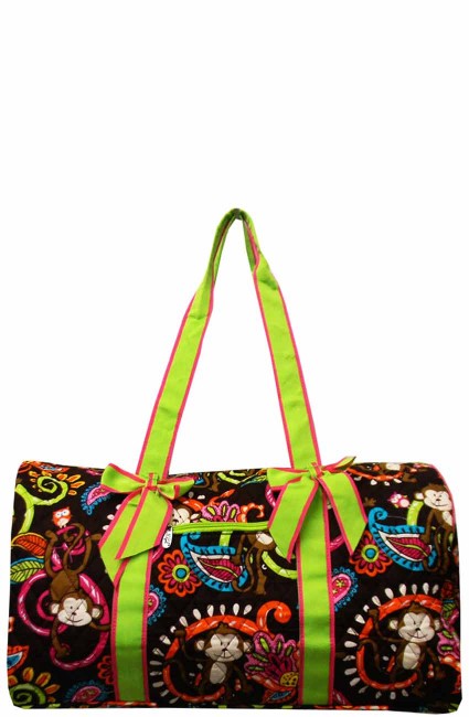 Quilted Duffle Bag-MON2626/LIME